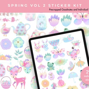 Planner Stickers | Goodnotes Stickers | Digital Sticker Pack | Journal Stickers | Spring Vol 2 Sticker Kit
