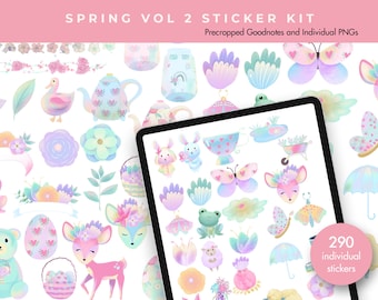 Planner Stickers | Goodnotes Stickers | Digital Sticker Pack | Journal Stickers | Spring Vol 2 Sticker Kit