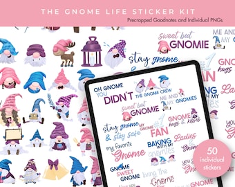 Planner Stickers | Goodnotes Stickers | Digital Sticker Pack | Journal Stickers | The Gnome Life Sticker Kit