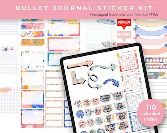 Planner Stickers | Goodnotes Stickers | Digital Sticker Pack | Journal Stickers | Bullet Journal Sticker Kit