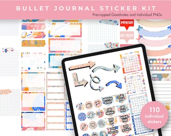 Digital Planner Stickers | Digital Stickers | Goodnotes Planner Digital Stickers | Journal Stickers | Bullet Journal Sticker Kit