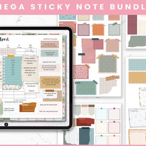 Goodnotes Stickers | Planner Stickers | Digital planning | Planner Stickers | Precropped Goodnotes | Mega Sticky Notes Functional Stickers