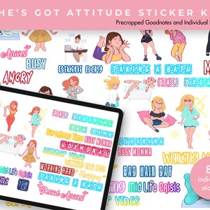 Digital Planner Stickers | Digital Stickers | Goodnotes Planner Digital Stickers | Ipad Planner | Journal Stickers | She's Got Attitude
