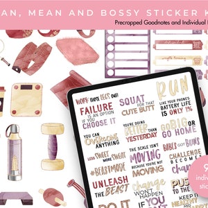 Planner Stickers | Goodnotes Stickers | Goodnotes Stickers | Journal Stickers | Lean, Mean and Bossy Sticker Kit