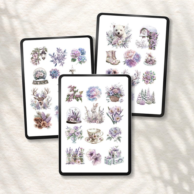 Floral Stickers | Flower Stickers | Digital Planning | Planner Stickers ...