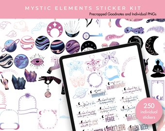 Planner Stickers | Goodnotes Stickers | Goodnotes Stickers | Journal Stickers | Mystic Elements Sticker Kit
