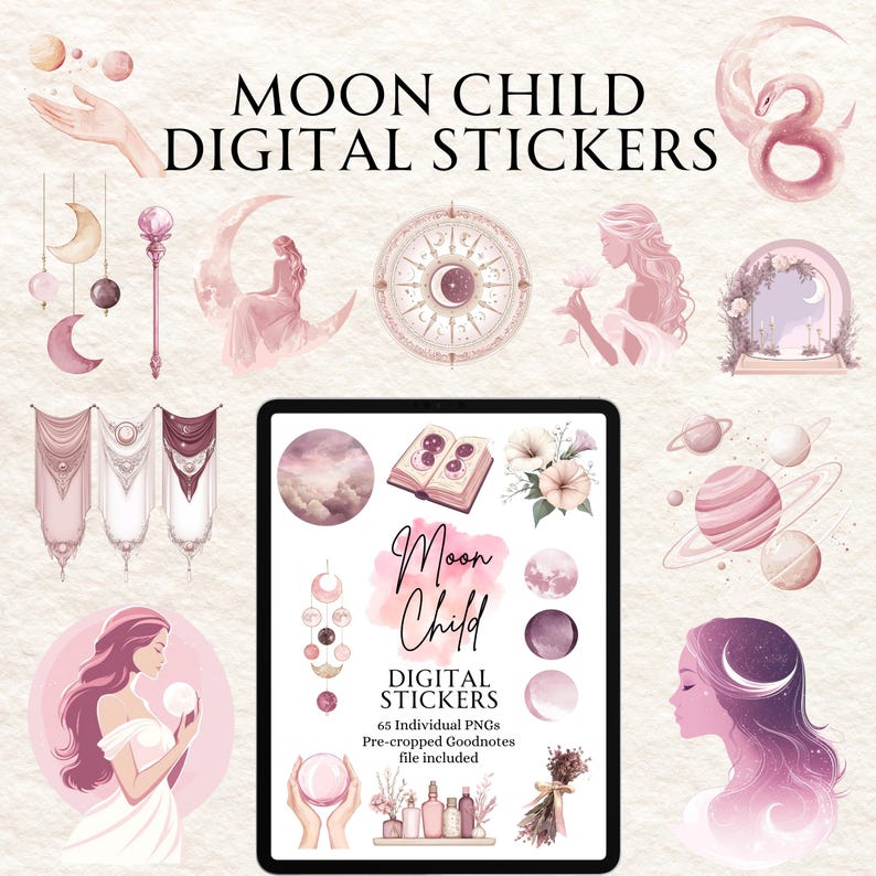 Celestial Stickers | Moon Stickers | Digital Planning | Planner ...