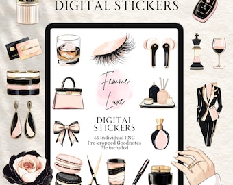 Girl Boss Stickers | Boss Babe Stickers | Digital planning | Planner Stickers | Precropped Goodnotes | Femme Luxe Stickers