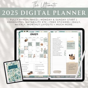 Digital planerare | 2025-planerare | Goodnotes-planerare | Dagsplanerare | Digital planering | Veckoplanerare | Goodnotes | Vanespårare bild 1
