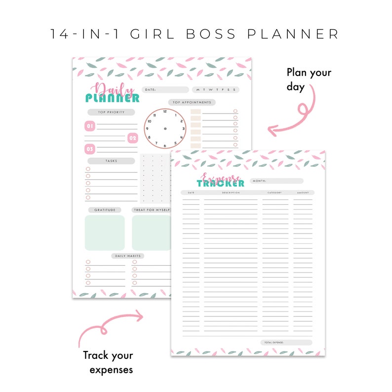 The Ultimate 14 In 1 Girl Boss Planner Bundle printable A4 And Etsy