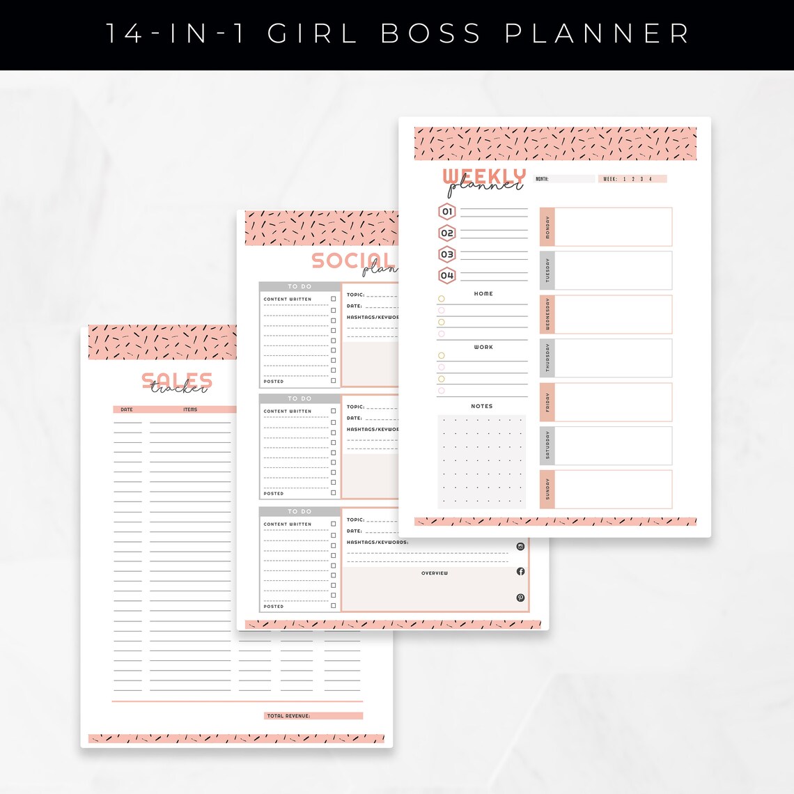 The Ultimate Girl Boss Planner.Printable A4 and A5 | Etsy