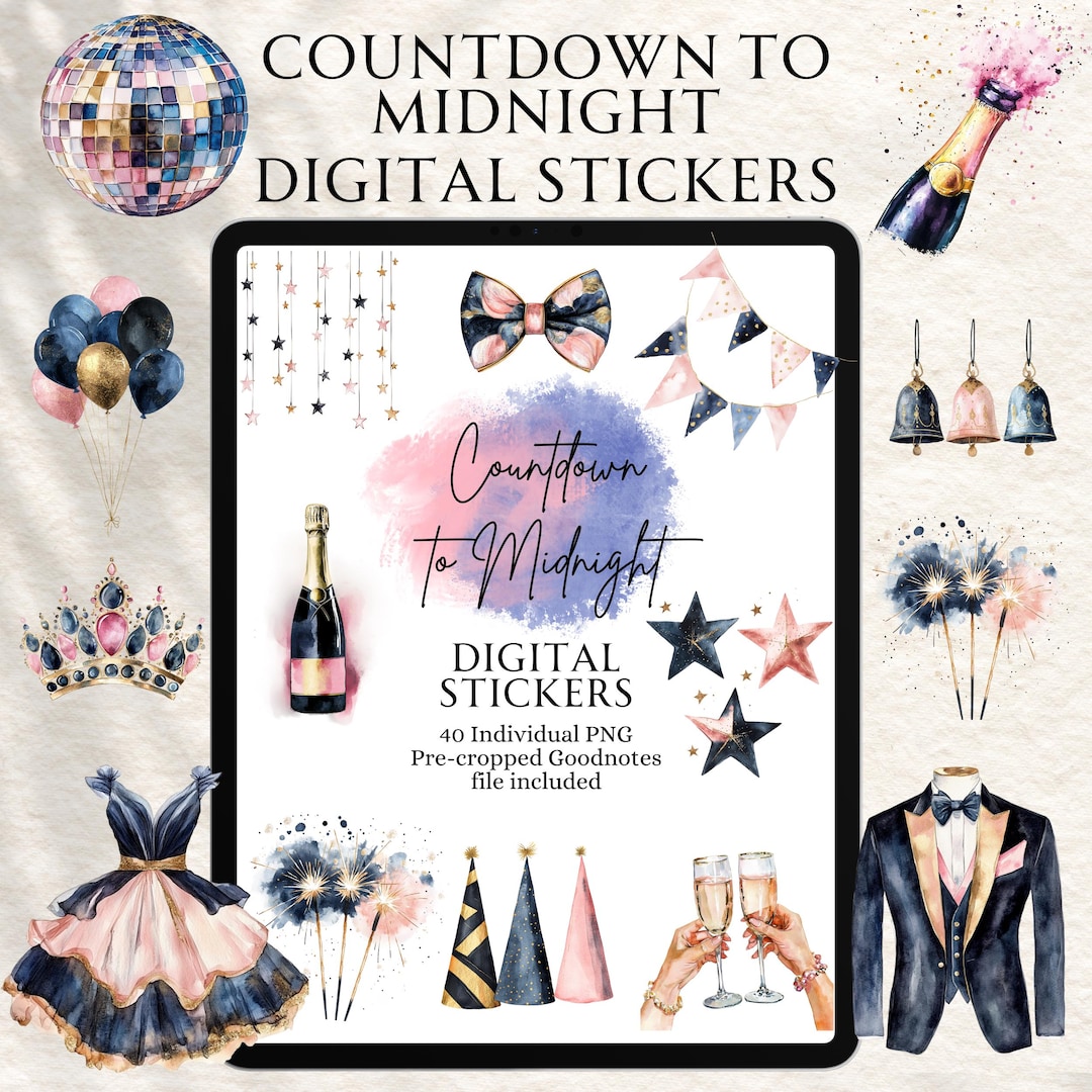 New Year Goodnotes Stickers | Planner Stickers | Planner Stickers ...