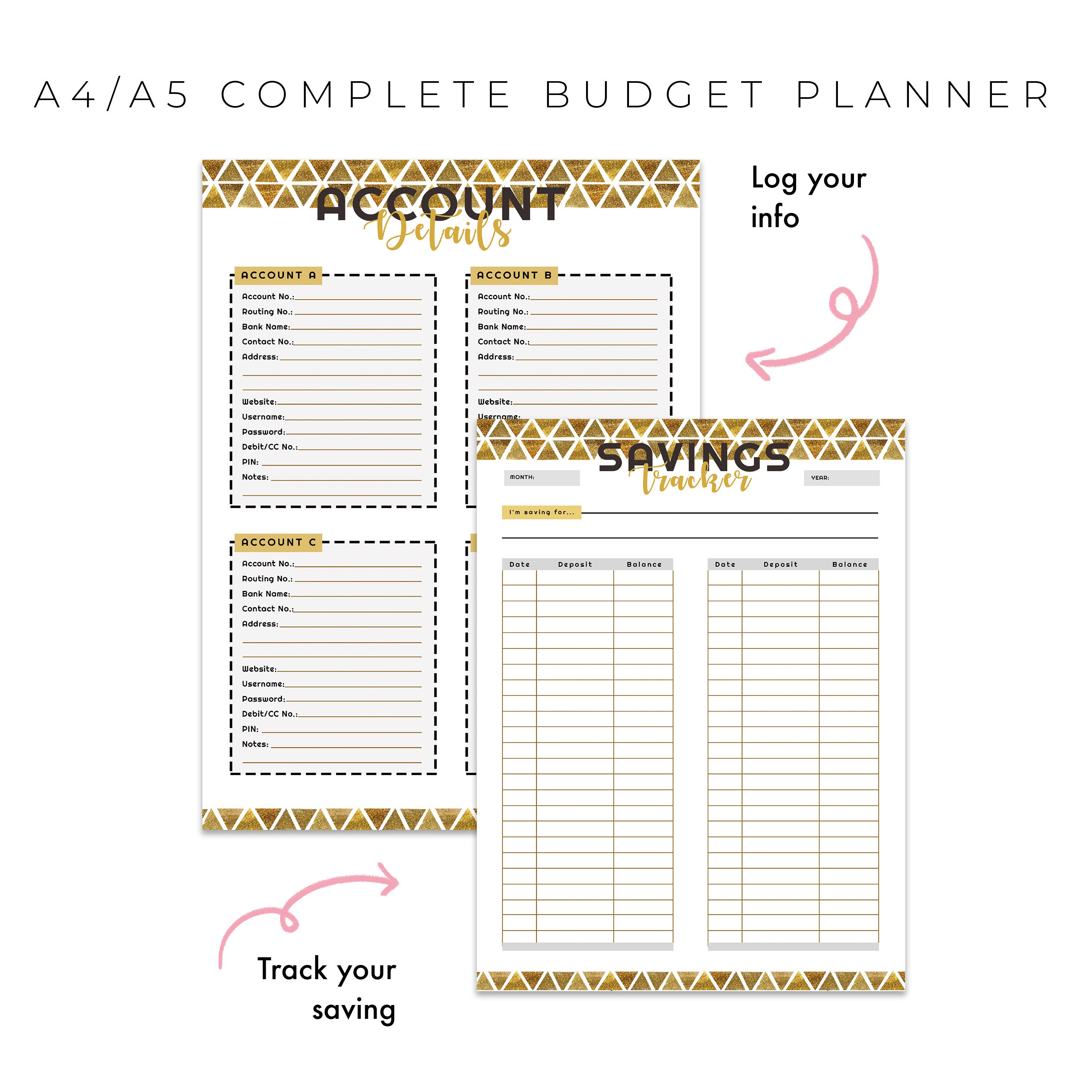 yearly budget planner book