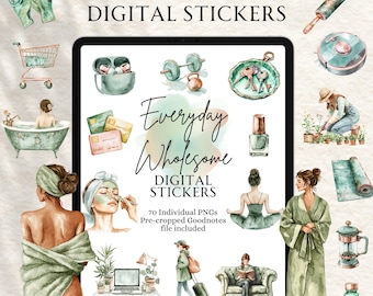 Everyday Goodnotes Stickers | Planner Stickers | Planner Stickers | Precropped Goodnotes | Everyday Wholesome Daily Stickers