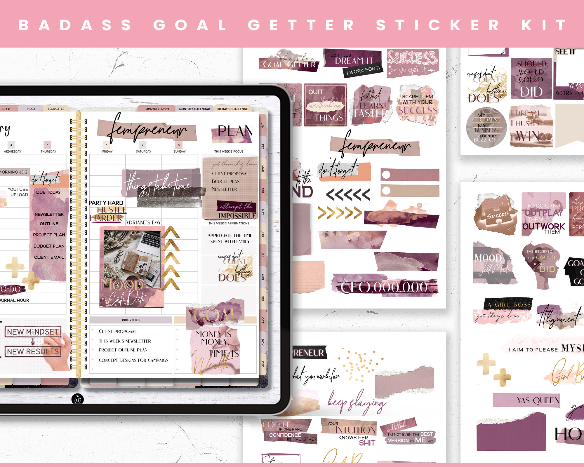 Digital Stickers Planner Stickers Digital Planning - Etsy
