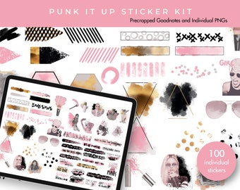 Planner Stickers | Goodnotes Stickers | Digital Sticker Pack | Goodnotes Stickers | Journal Stickers | Punk It Up
