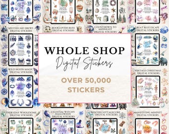 50K+ Digital Stickers Mega Bundle | Goodnotes Planner Stickers