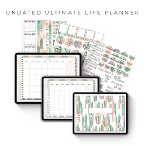 Undated Ultimate Life Planner in Pink Desert - Landscape | Digital ...