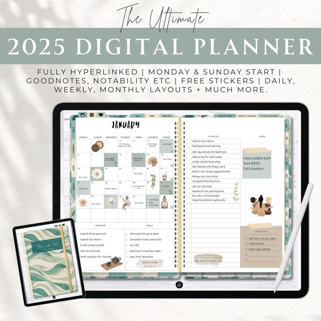 Digital Planner | 2025 Planner | Goodnotes Planner | Daily Planner ...