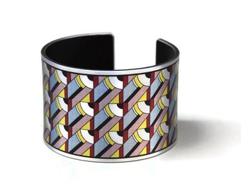 Roy Lichtenstein Aluminum Cuff Bracelet - Boho Style - Gift for Modern Women