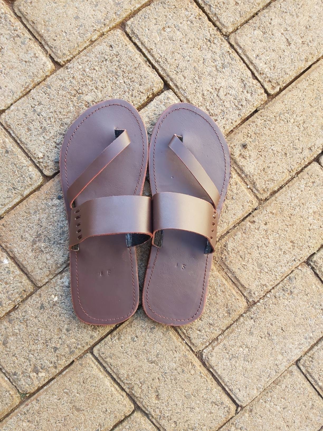 Leather sandals for men brown leather sandals men's Etsy