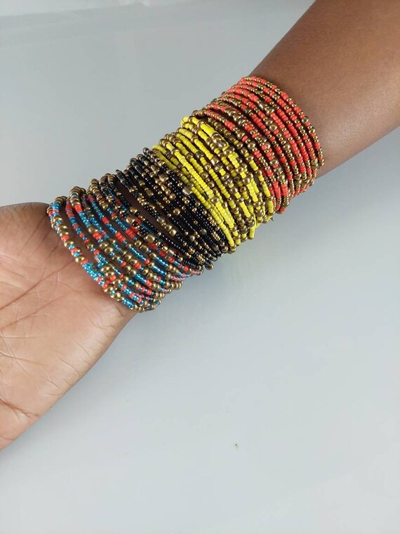 Beaded bangles handmade best sale