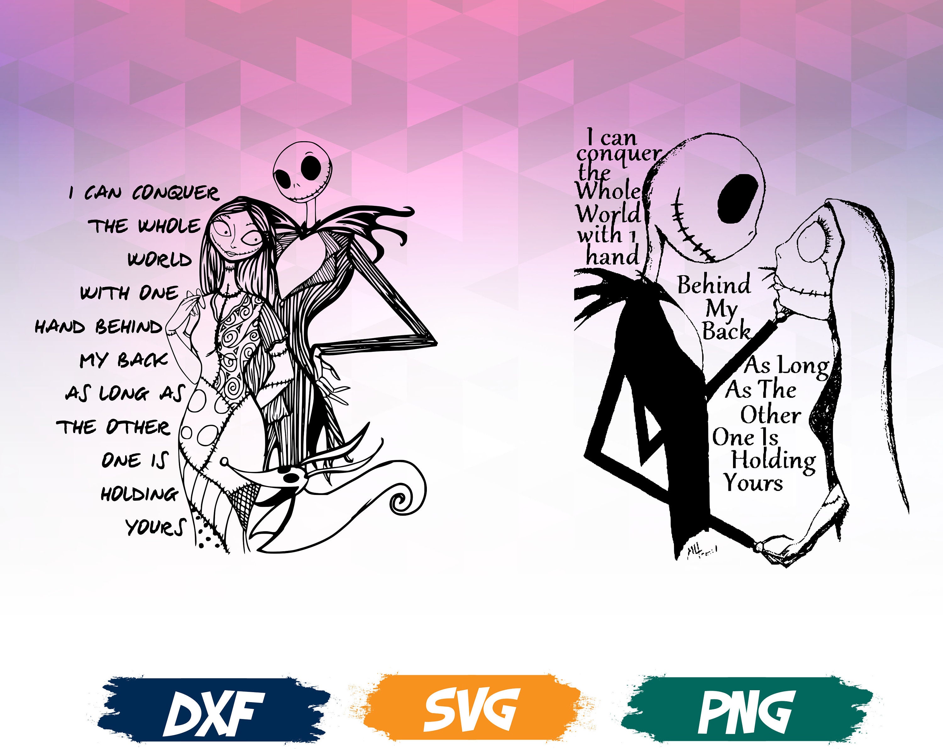 Jack and Sally svg svg/Jack and Sally SVG file DXF PNG/Jack | Etsy