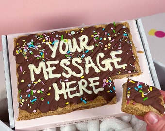 Personalised cookie slab / postal cookies / letterbox cookies / personalised gift / sweet treat / chocolate