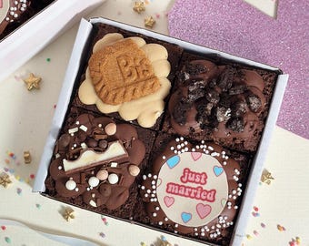 Just Married Gift | Letterbox Brownies UK | Wedding Gift For Couples