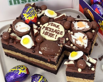 The Chocolate Egg Brownie Slab / brownie slab / brownies by post / sweet treats