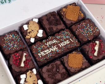 Personalised Brownie Box / brownie by post / personalised gift / sweet treats / love you gift / just because