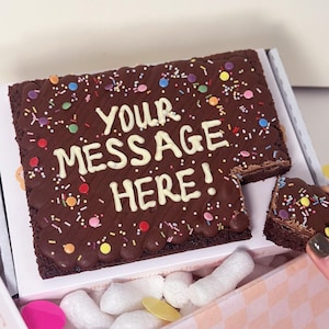 Personalised Brownie Slab / birthday brownie slab / brownies by post / sweet treat / birthday card / personalised gift