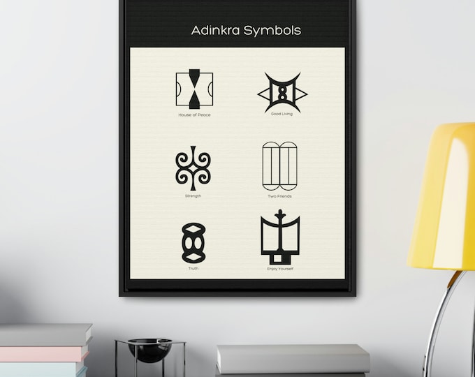 Adinkra Gallery Canvas Wraps, Vertical Frame