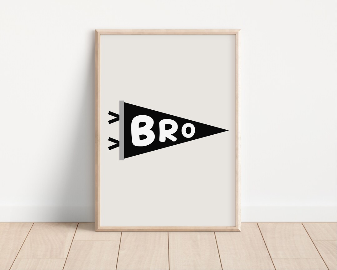 Bro Flag Downloadable Print, Brother Nursery Decor, Kids Room ...