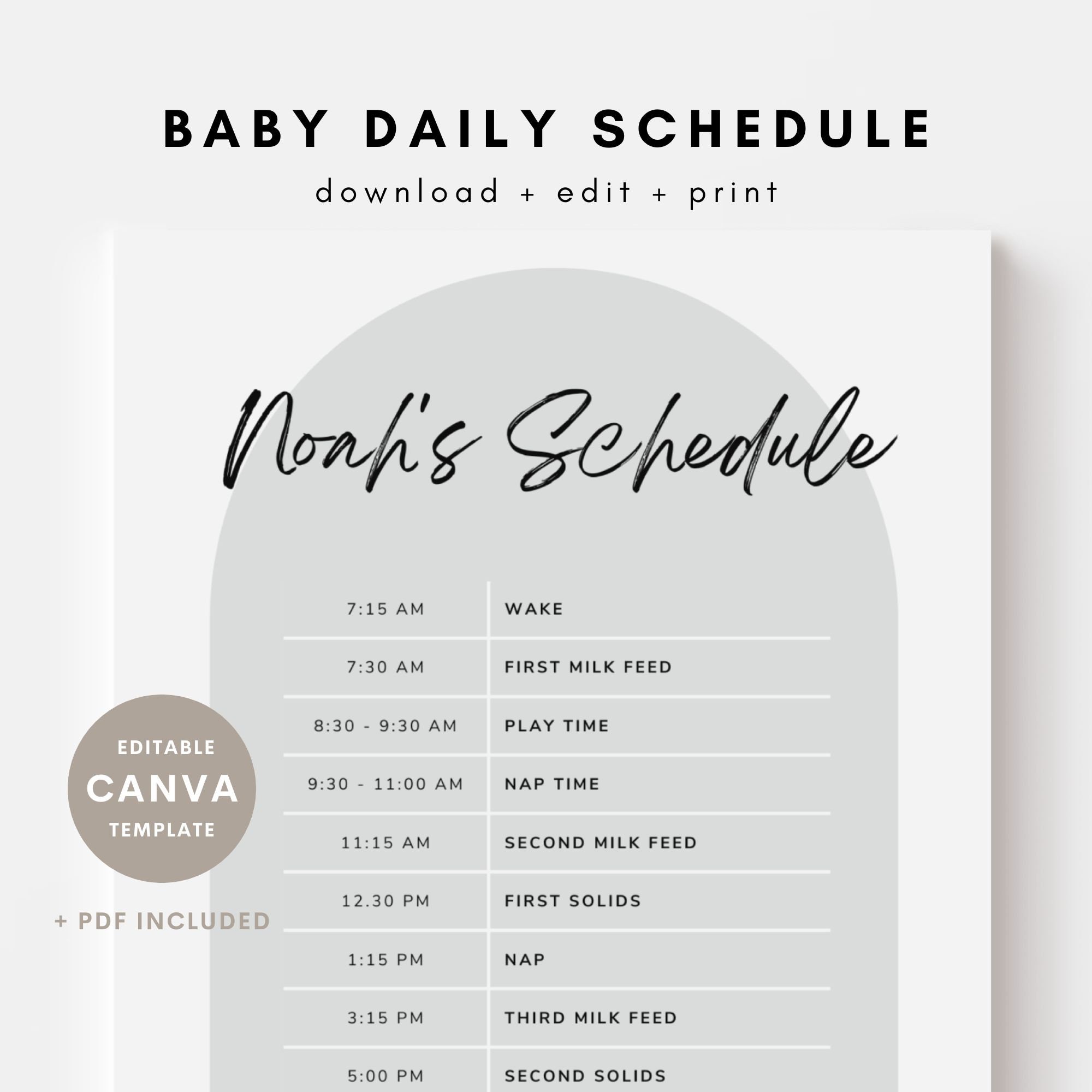 editable-baby-toddler-schedule-template-canva-template-printable-babysitter-schedule-neutral-minimalist-routine-instant-download-pdf-etsy