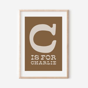 Impressão digital personalizada com nome colorido peculiar, placa com nome de berçário, arte de parede com letras retrô, impressão com nome de berçário para crianças, decoração de berçário