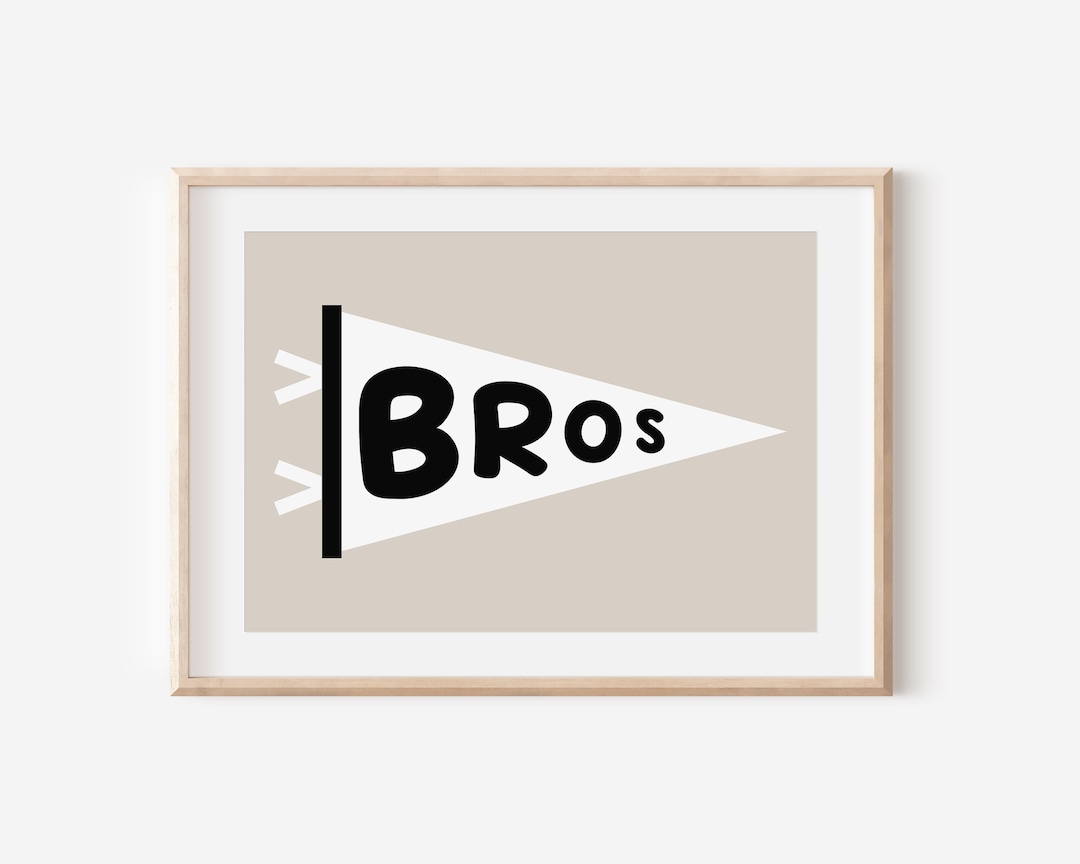 Bros Brothers Flag Downloadable Print, Brother Nursery Decor, Kids Room ...