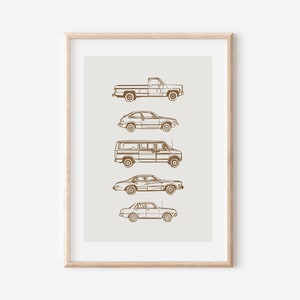 Retro Vintage Cars Downloadable Print, Vehicle Boy Nursery Decor, Kids Room, Minimalist Play Room Wall Decor, Quote Kids Wall Art, Printable