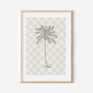 Palm Tree Downloadable Print, Surf Nursery Decor, Beach Kids Room, Surfer Room, Beachy Kids Wall Art, Boho Wall Art, Retro Wall Art