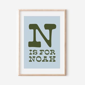 Impresión digital personalizada con nombre colorido y peculiar, letrero con nombre para guardería, arte de pared con letras retro, impresión con nombre para guardería para niños, decoración de guardería