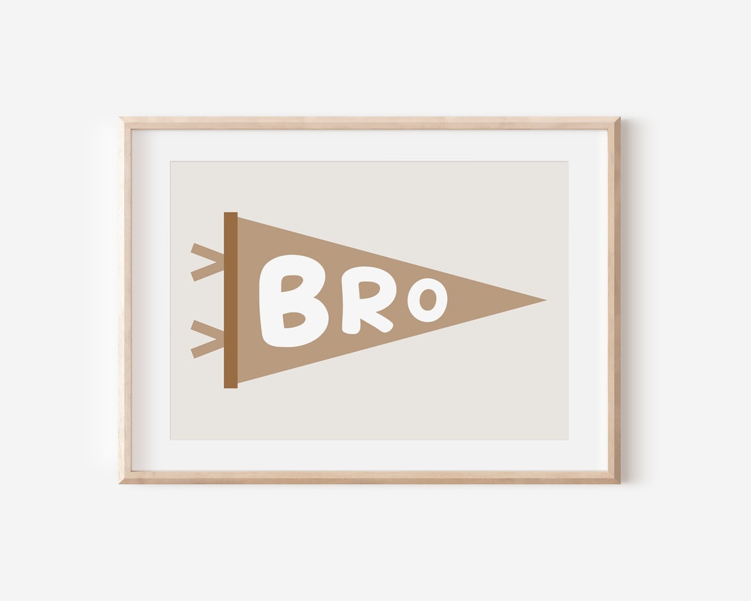 Bro Flag Downloadable Print, Brother Nursery Decor, Kids Room ...