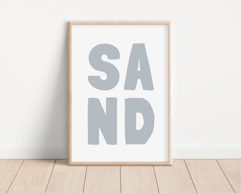 Sand Surf Salt Beachy Gallery Wall Set of 3 Downloadable Prints, Boy Room Decor, Surf Kids Room, Beach House, Quote Play Room, Printable image 5