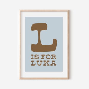Impressão digital personalizada com nome colorido peculiar, placa com nome de berçário, arte de parede com letras retrô, impressão com nome de berçário para crianças, decoração de berçário