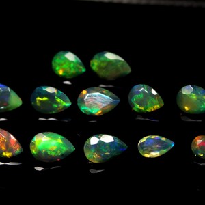 Black Opal/ Opal Faceted/ Black Opal lot/ Opal Faceted/ Opal Lot /Welo Opal/ Black opal Pear/ Opal / Polish Opal/Rough Opal -C50
