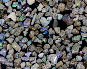 AAA Ethiopian Opal Rough Lot: Polished Opal Raw (3-7mm)