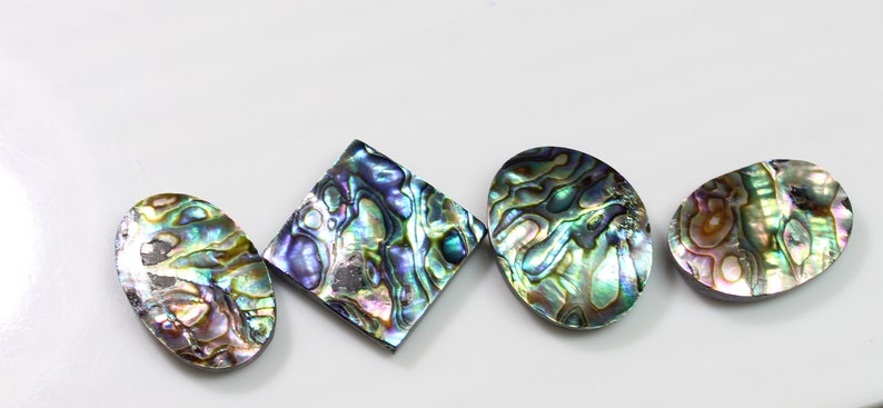 Size 21X30 To 24X31 MM 4 PCs Abalone shell Abalone shell Mix Shape Cabochon 150 Carats Abalone shell Cabochon Natural Abalone shell