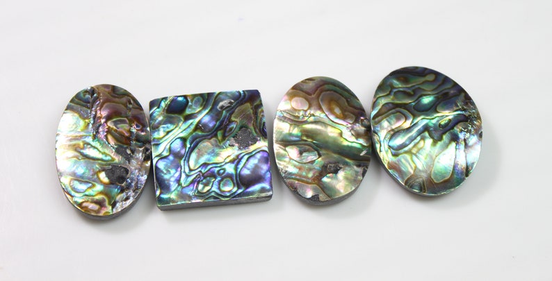 Size 21X30 To 24X31 MM 4 PCs Abalone shell Abalone shell Mix Shape Cabochon 150 Carats Abalone shell Cabochon Natural Abalone shell