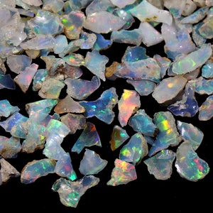 Lot de 10 opales Welo AAA brutes : opale brute naturelle (6-15 mm)