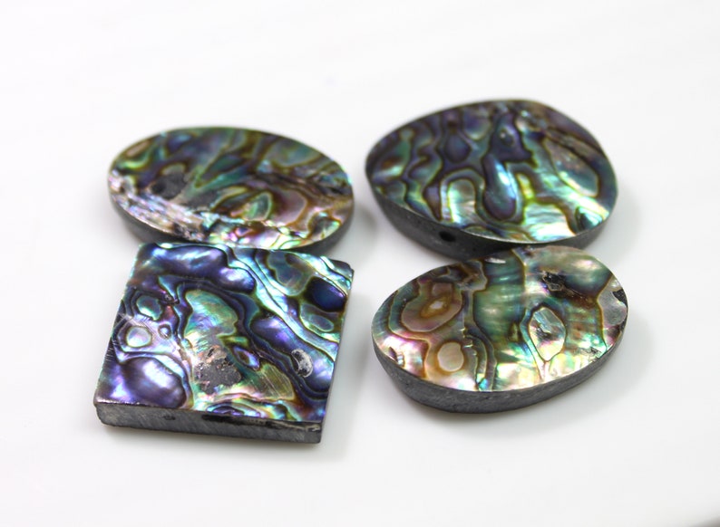 Size 21X30 To 24X31 MM 4 PCs Abalone shell Abalone shell Mix Shape Cabochon 150 Carats Abalone shell Cabochon Natural Abalone shell
