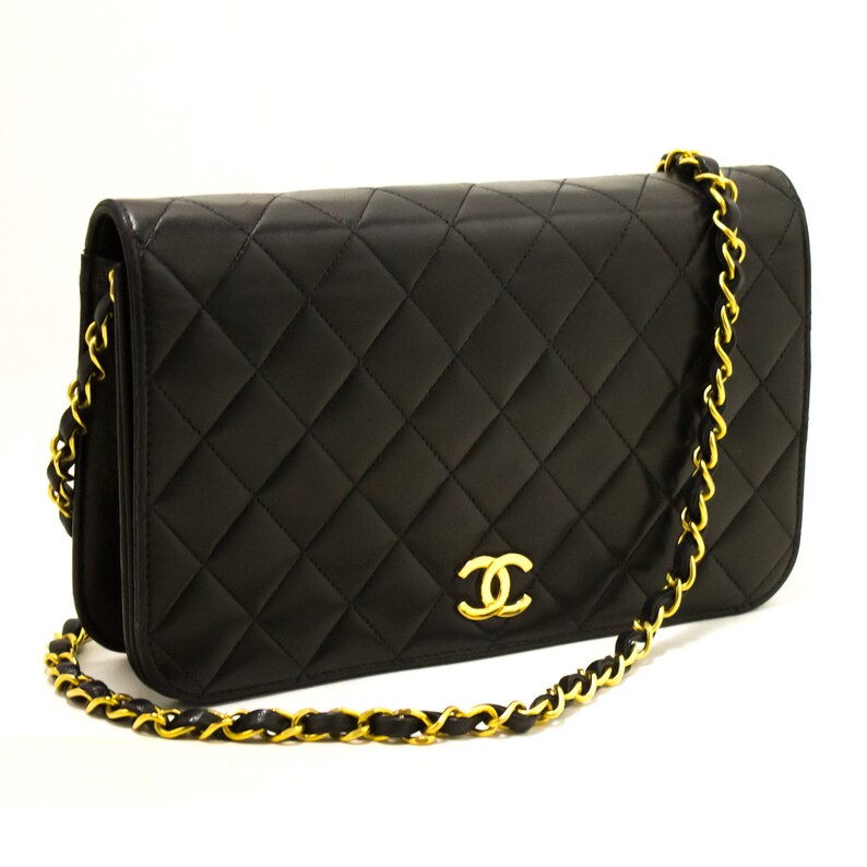 black quilted clutch